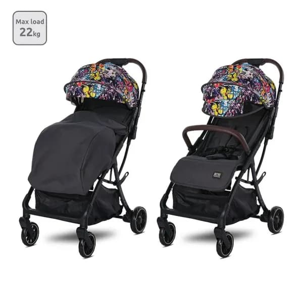 Carucior sport autofold, de la 0 luni pana la 4 ani, maxim 22 kg, protectie UV, Minori, Magic Flowers