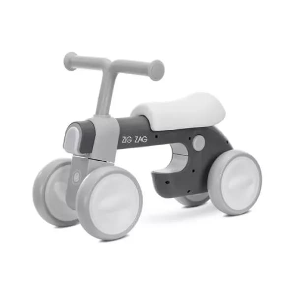 Bicicleta de echilibru, Zig Zag, 12-36 luni, scaun reglabil 2 pozitii, lumini si muzica, Grey