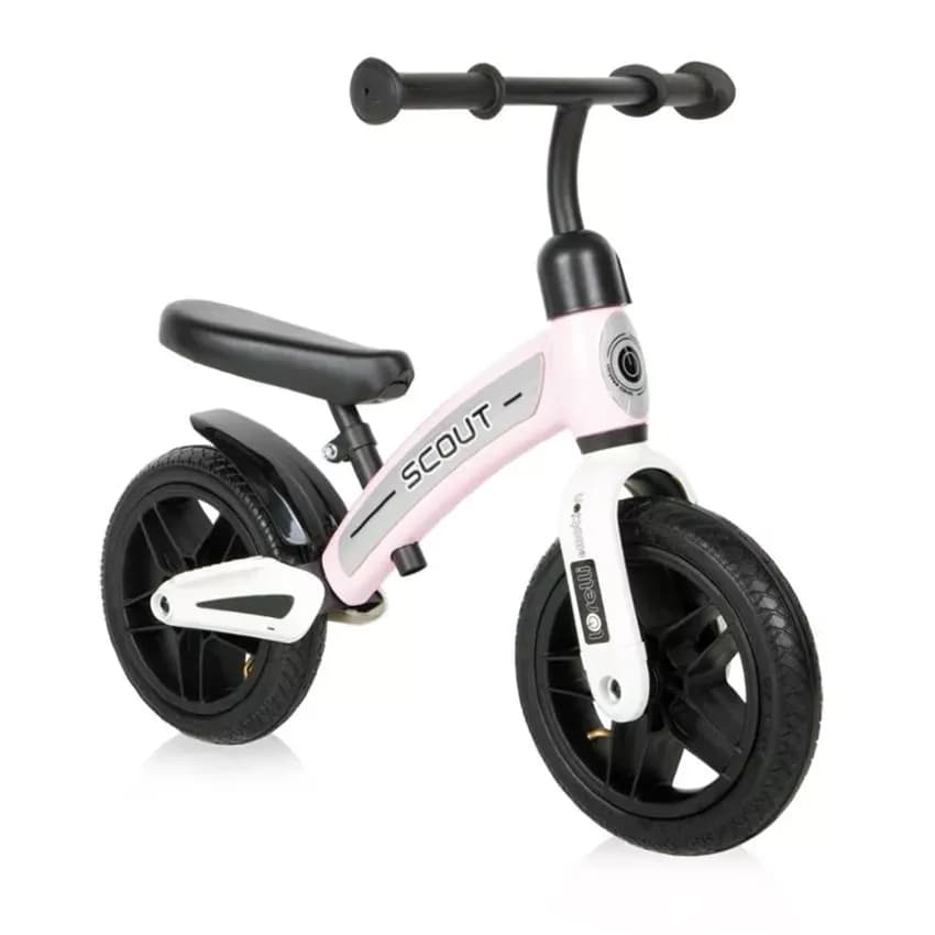 Bicicleta de echilibru Scout Air, roti cu camera si cauciuc, de la 2 ani pana la 4 ani, sa reglabila, Roz