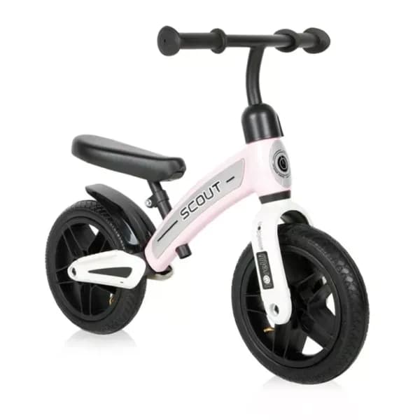 Bicicleta de echilibru Scout Air, roti cu camera si cauciuc, de la 2 ani pana la 4 ani, sa reglabila, Roz