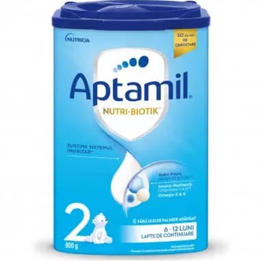 Lapte praf Aptamil NUTRI-BIOTIK 2, 800 g, 6-12 luni, Nutricia