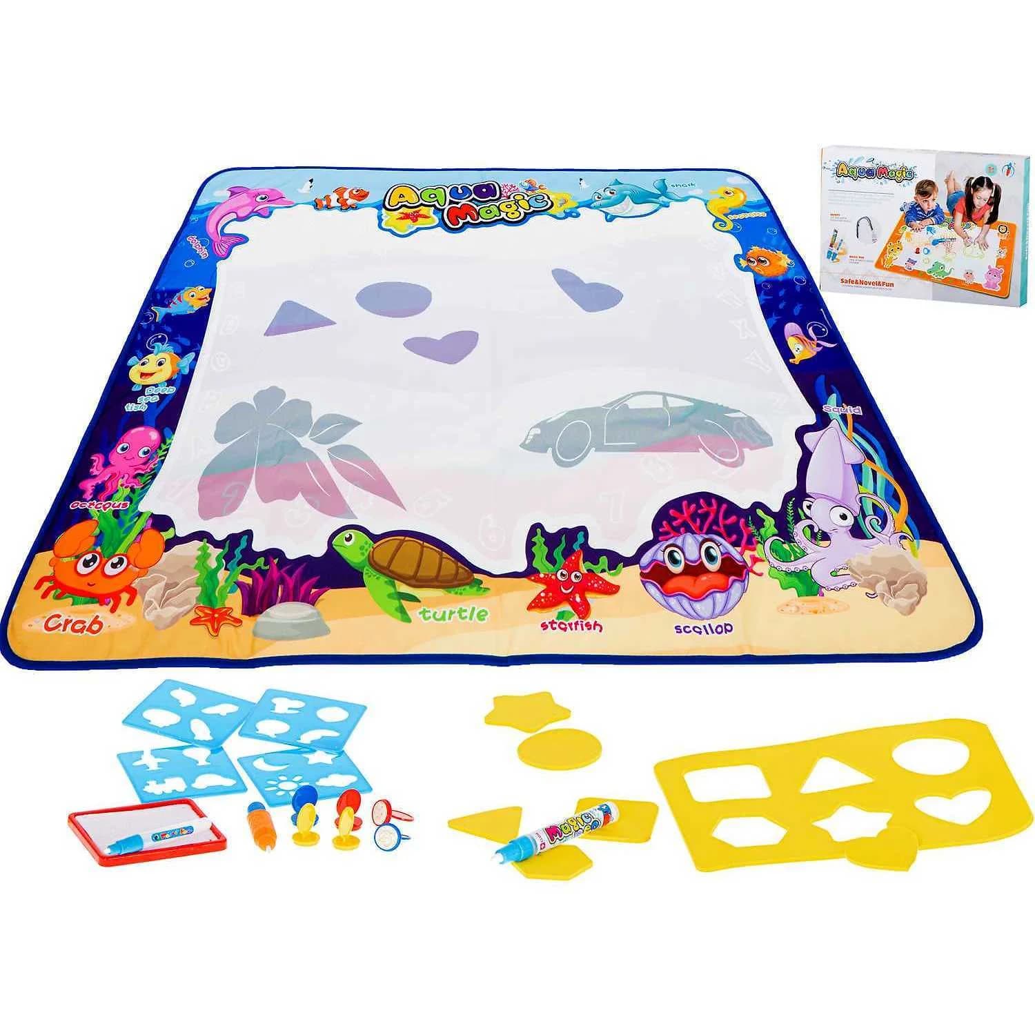 Covoraș pentru desen cu apă 100x80 cm și accesorii Ikonka IK17756