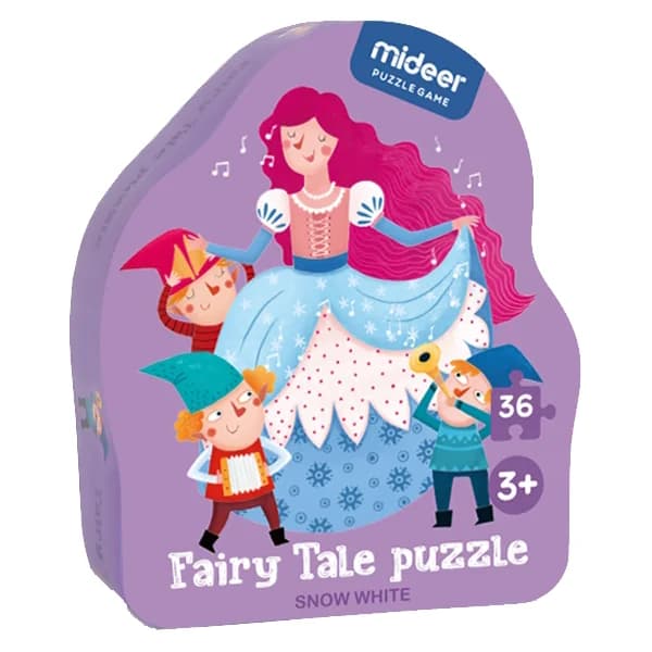 Puzzle poveste – Alba ca zapada, 36 piese Mideer MD3059