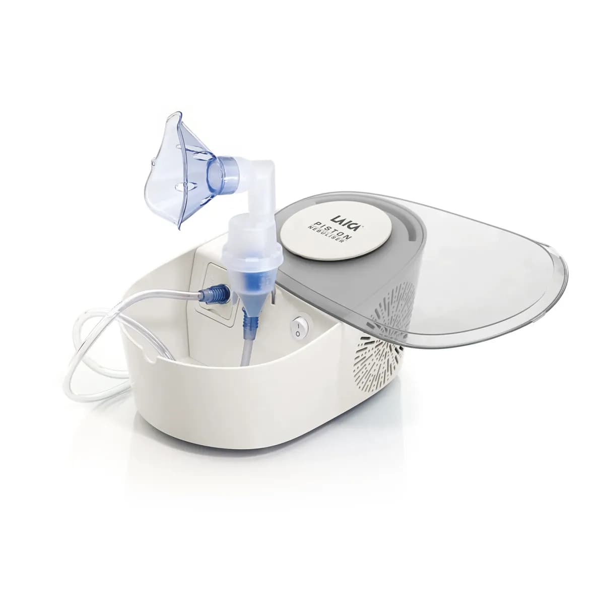 Aparat de aerosoli Laica NE2012, compartiment accesorii, cu piston, copii si adulti