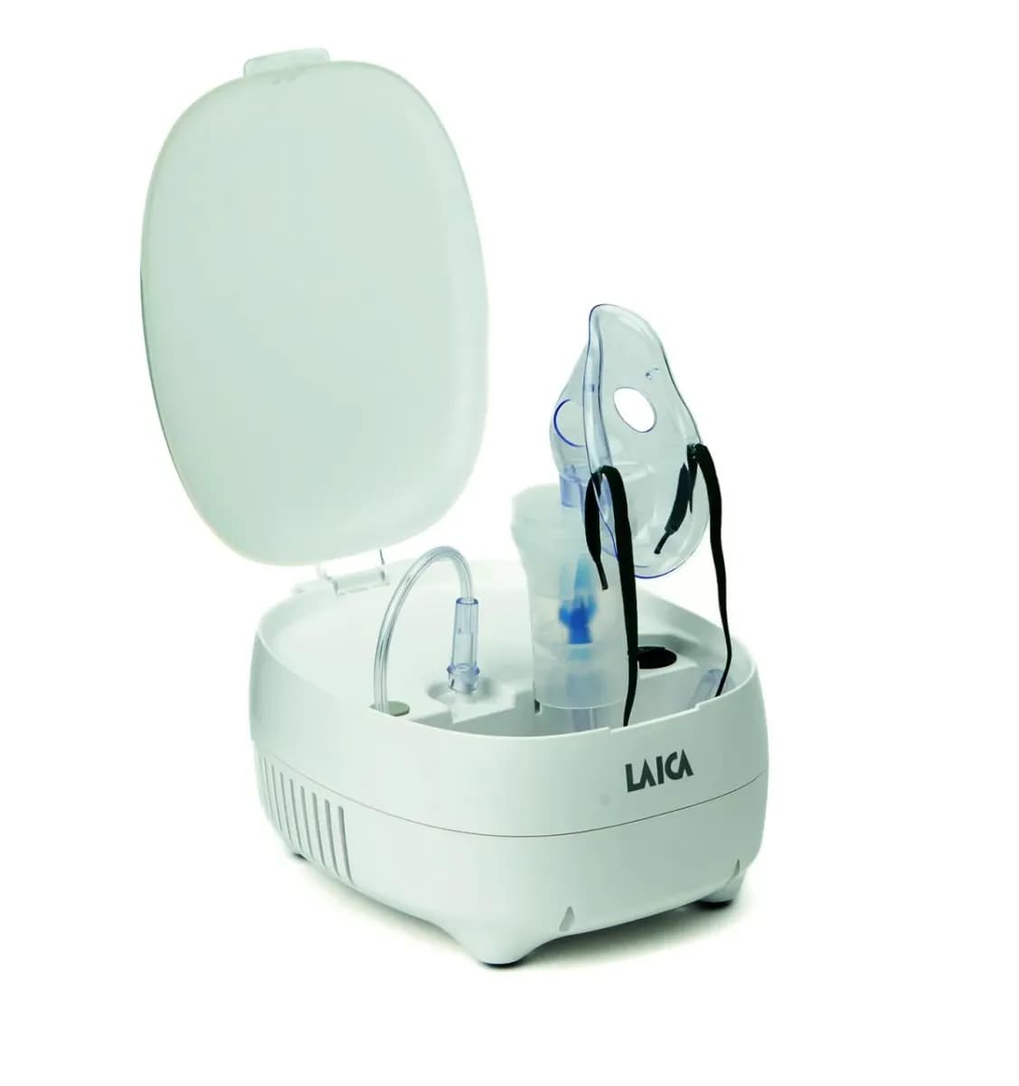 NOU: Aparat de aerosoli Laica NE2015, compartiment accesorii, cu piston, copii si adulti