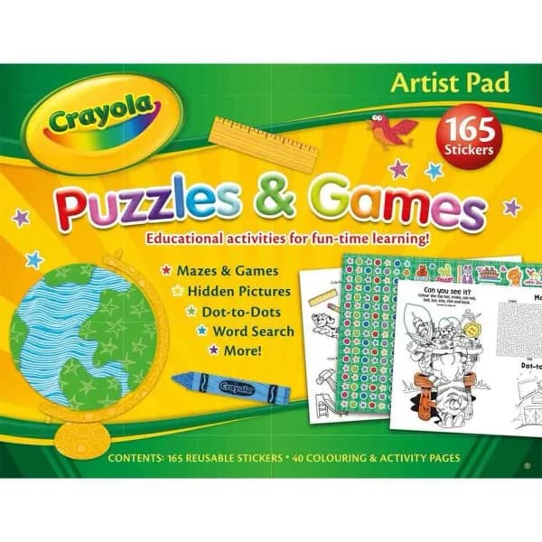 Bloc cu activitati Crayola Artist Pad cu stickere Alligator AB2902CYAR