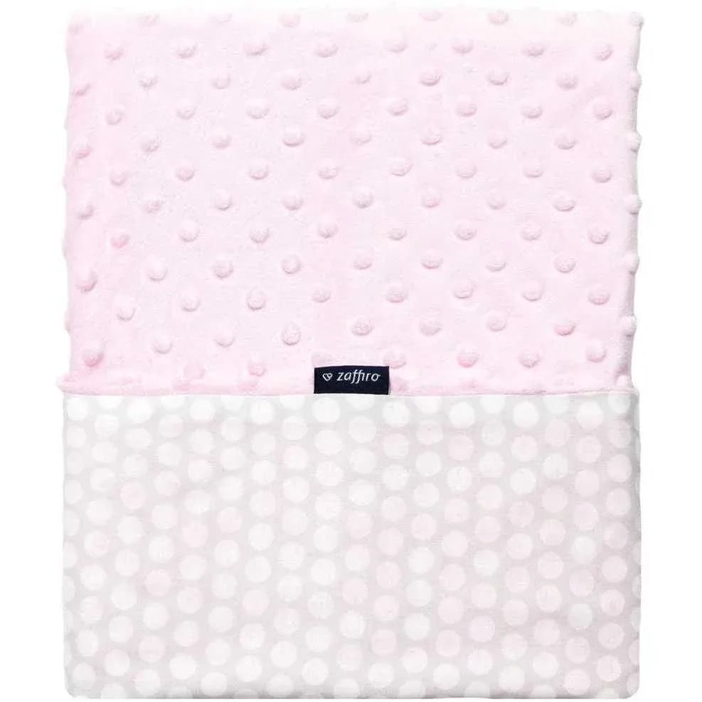 Paturica bebelusi Minky 75x100 Womar Zaffiro Roz — imaginea 1