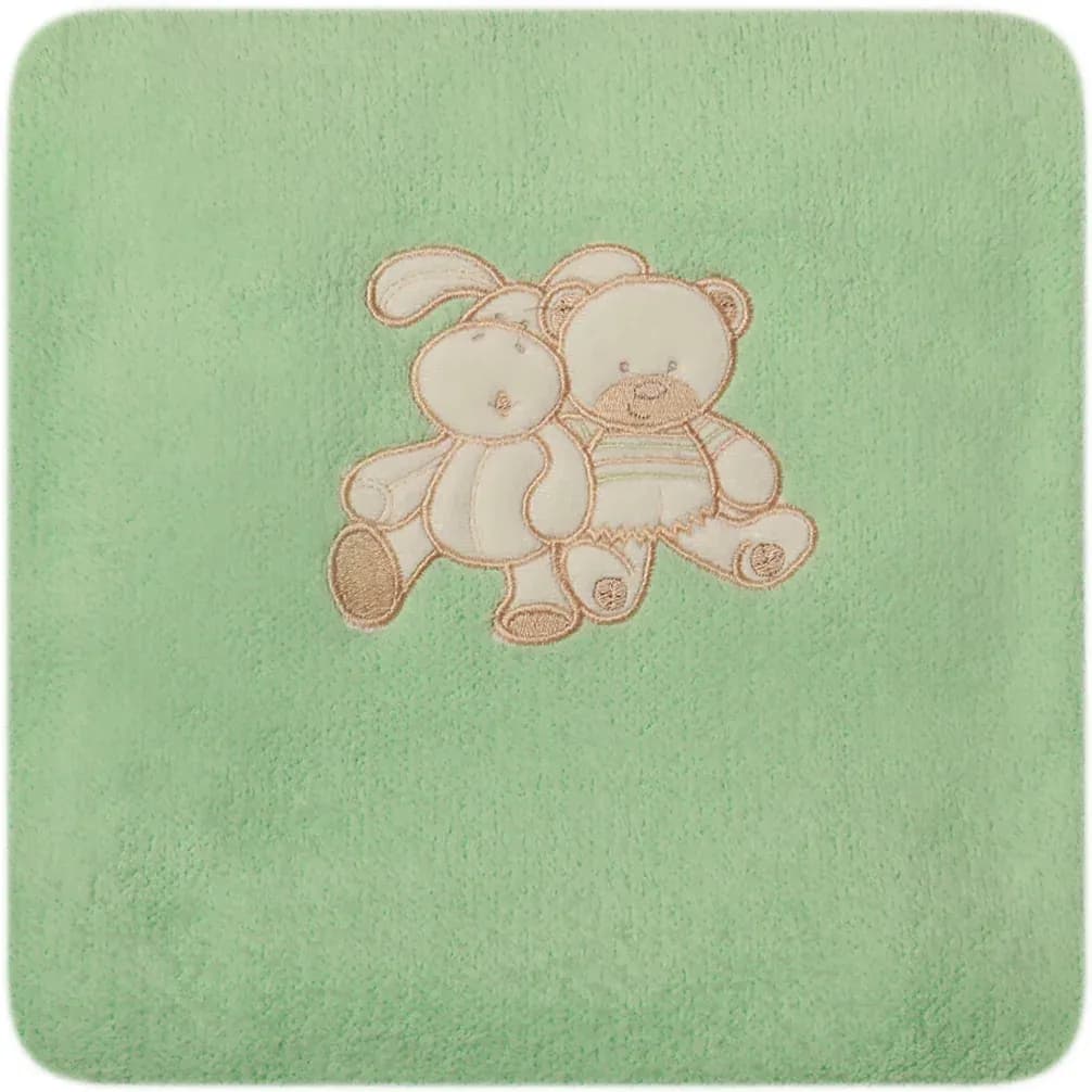 Păturică bebelusi cu Broderie Polar Fleece 90 x 80 cm Womar Zaffiro PT-PF-01