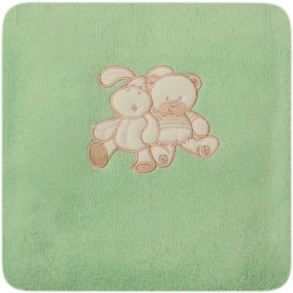 Păturică bebelusi cu Broderie Polar Fleece 90 x 80 cm Womar Zaffiro PT-PF-01