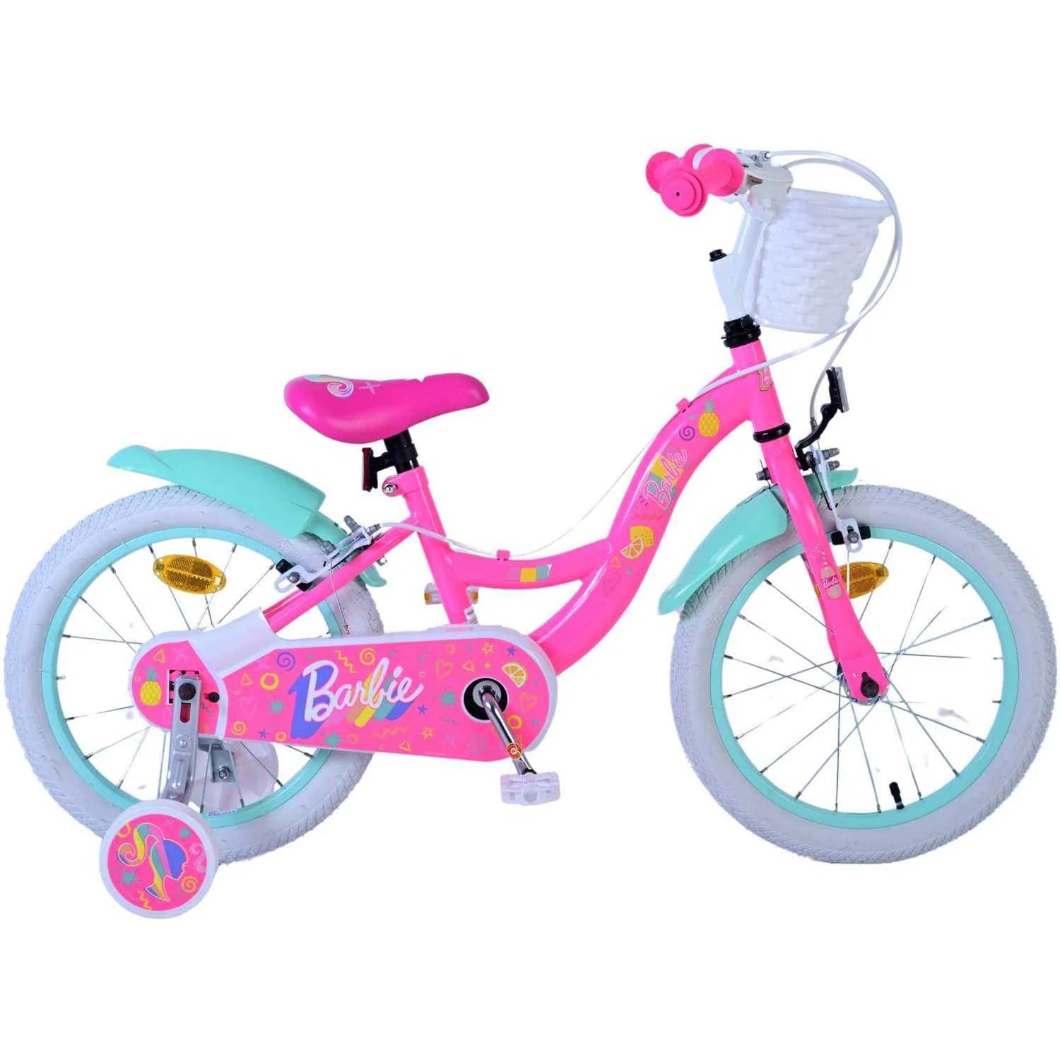 Bicicleta pentru copii - Barbie - Fete - 16 inch - Roz - Doua frane de mana Volare VLR31655-SAFW