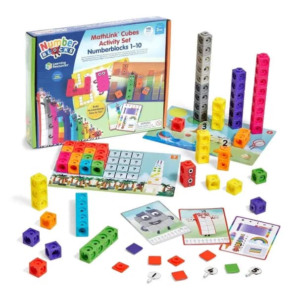 MathLink®Cubes Numberblocks in engleza Set de activitati de la 1 - 10