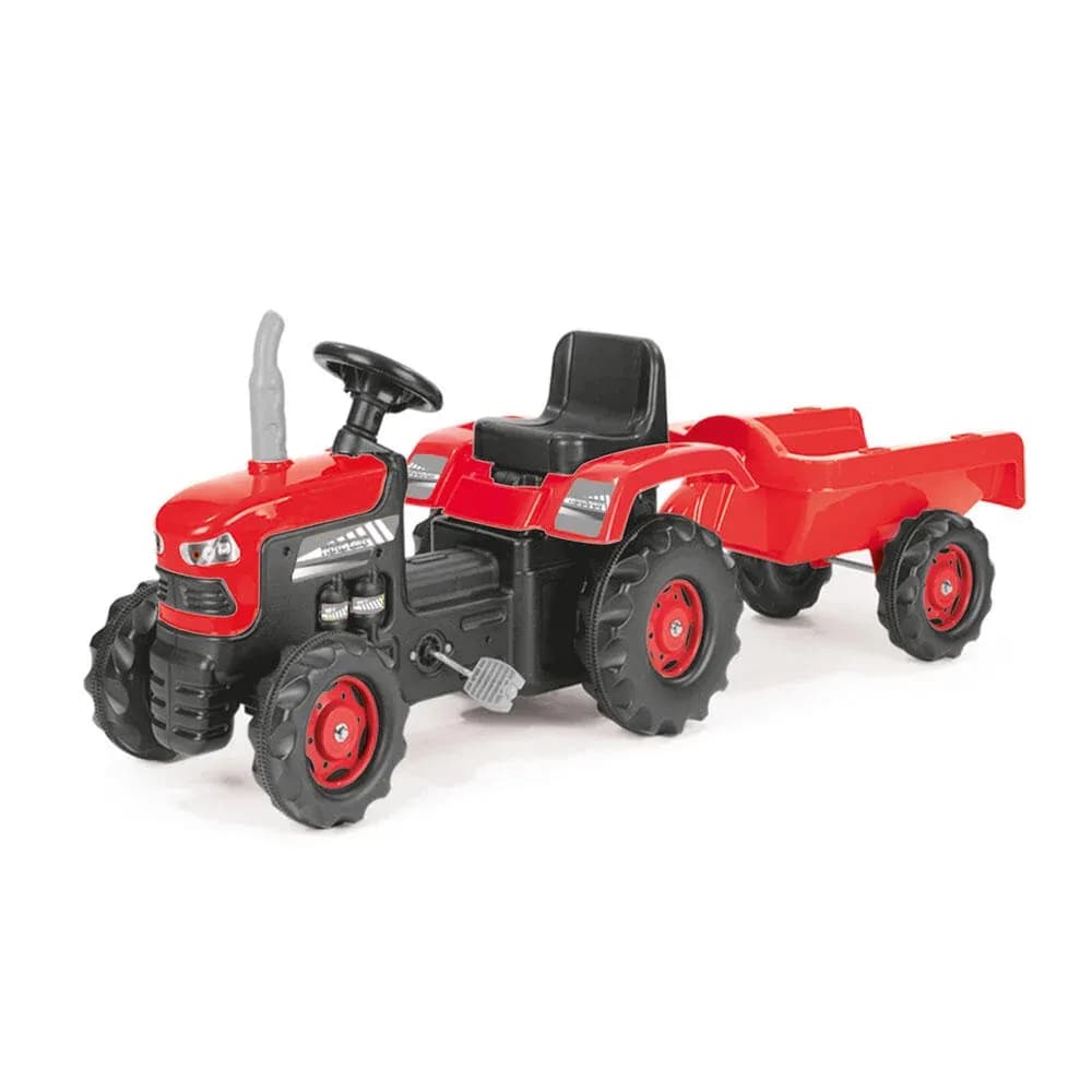 Primul meu tractor cu remorca (rosu)