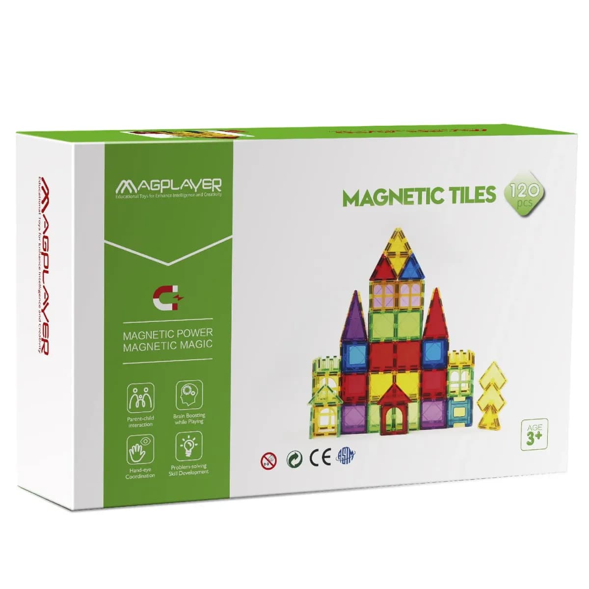 Set de constructie magnetic 3D - 120 piese — imaginea 1