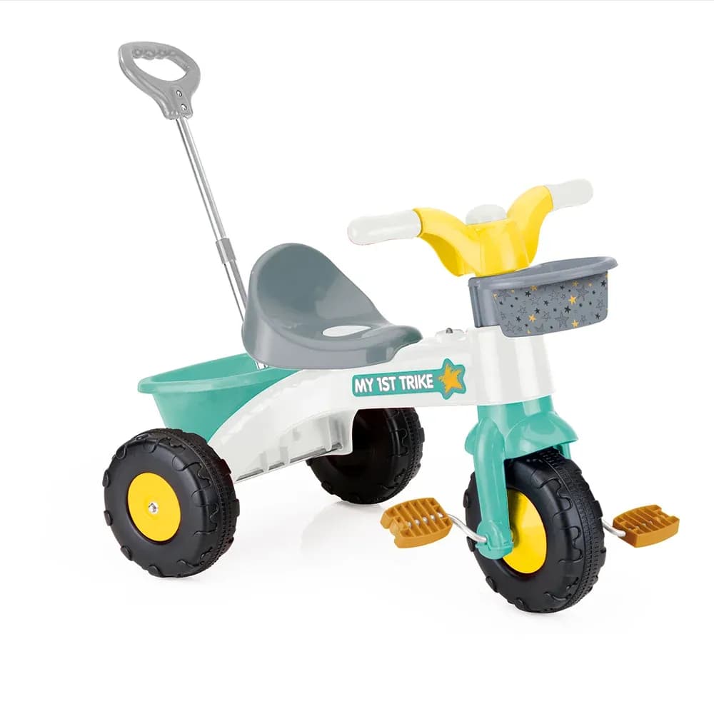 Prima mea tricicleta cu maner - Pastel