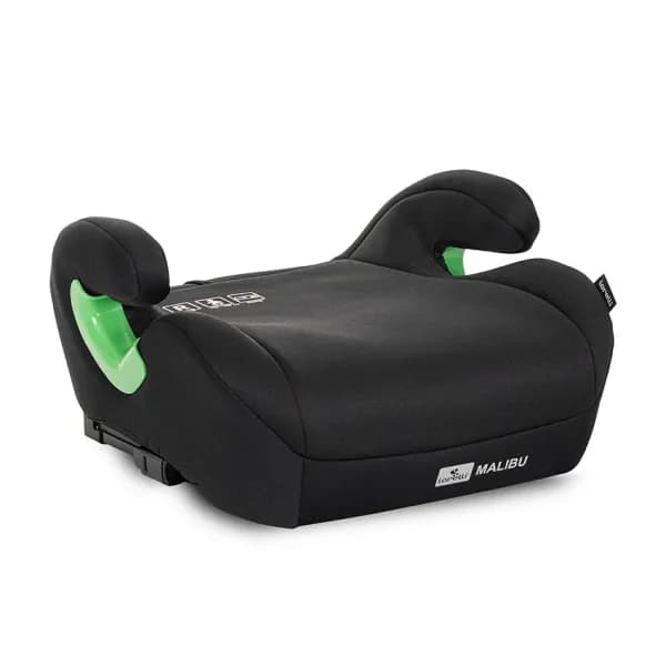 Inaltator auto pentru copii, Malibu, Isofix, 6-12 Ani, 125-150 cm, cu conectori pentru ghidaj, Black