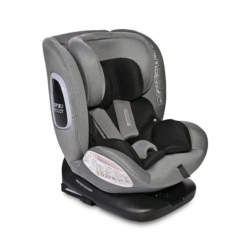 Scaun auto Phoenix, i-Size, Isofix, rotativ, de la 0 luni pana la 12 ani, 40-150 cm, Gri Jasper