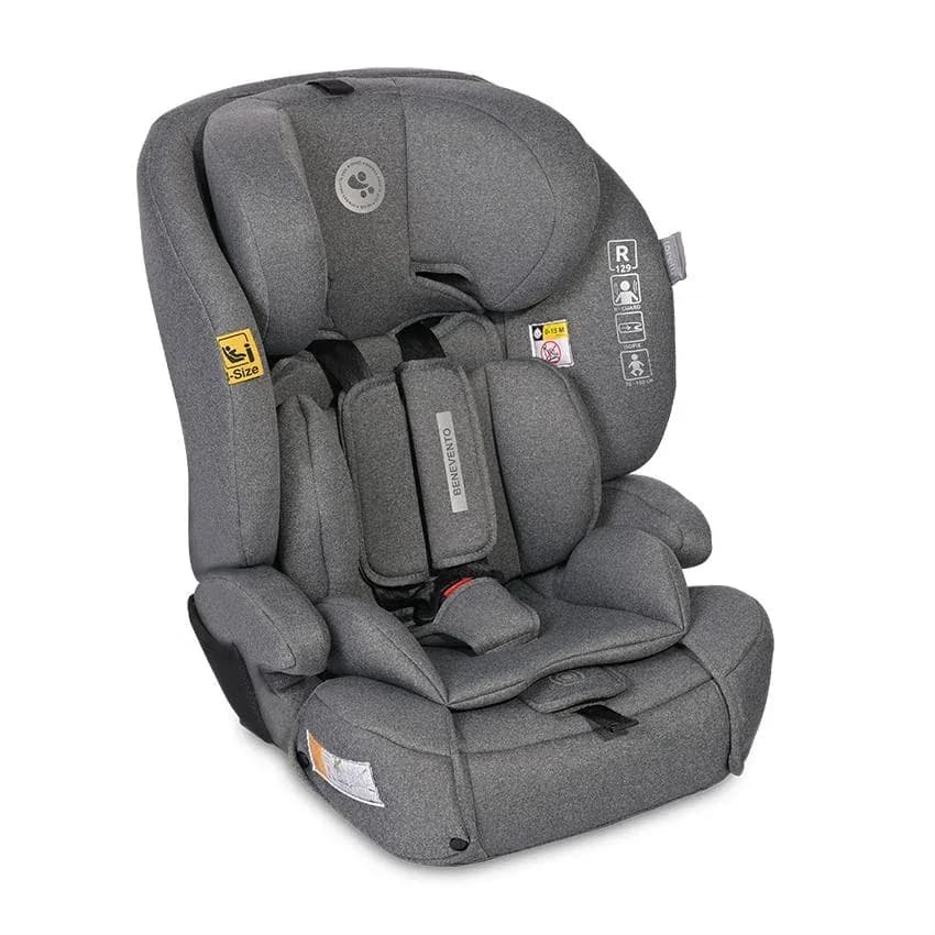 Scaun auto Benevento, Isofix, i-Size, 15 luni-12 ani, 76-150 cm, Gri