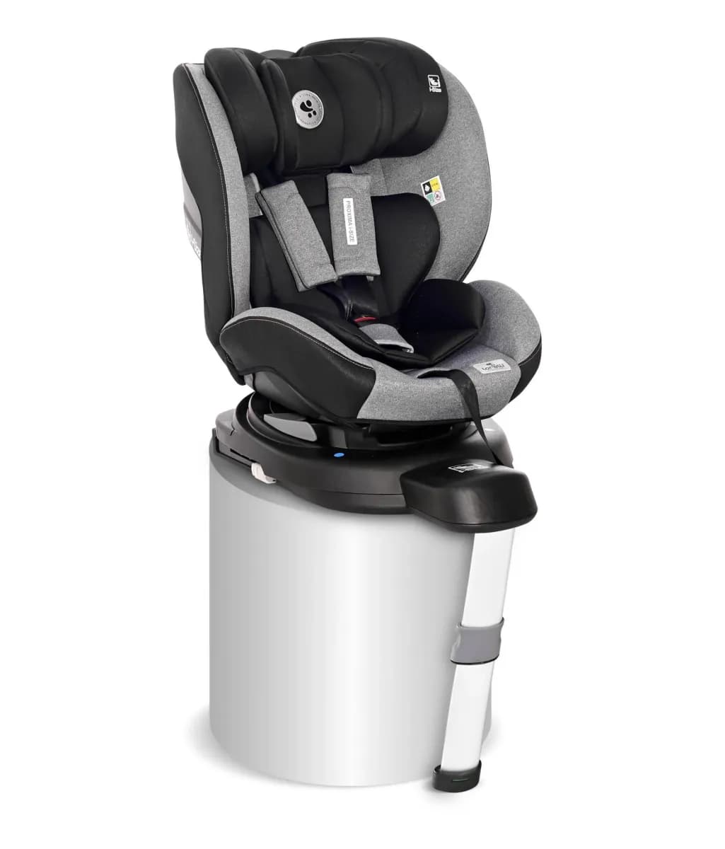 Scaun auto, Proxima, I-Size, Isofix, rotativ, 40-105 cm, Grey & Black