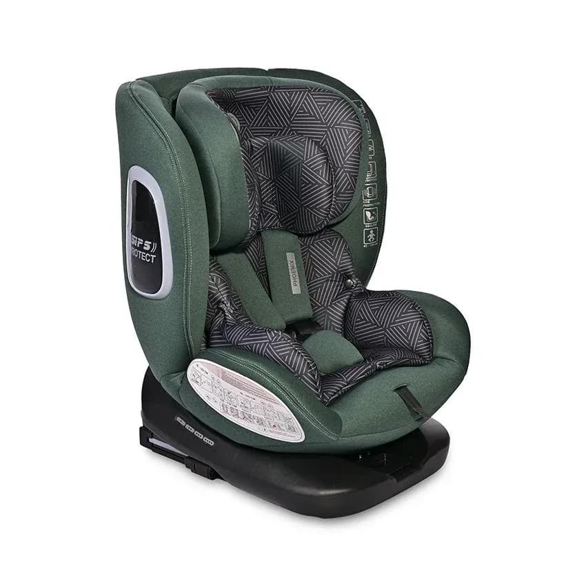 Scaun auto Phoenix, i-Size, Isofix, rotativ, de la 0 luni pana la 12 ani, 40-150 cm, Verde Pine