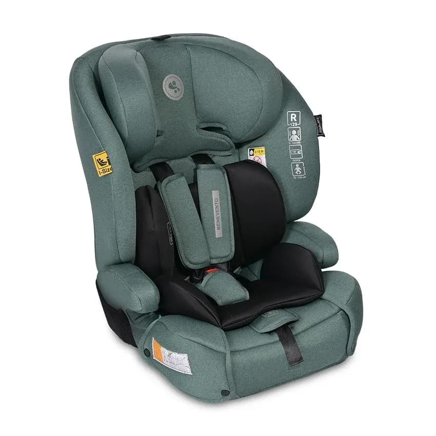 Scaun auto Benevento, Isofix, i-Size, 15 luni-12 ani, 76-150 cm, Verde Pin
