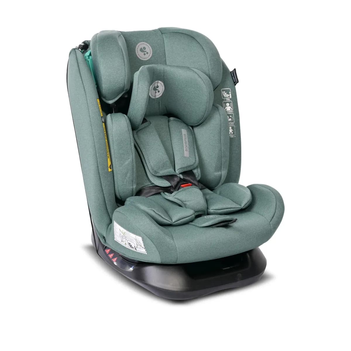 Scaun auto Scorpius, i-Size, de la 0 luni pana la 12 ani, 40-150 cm, Verde Pin