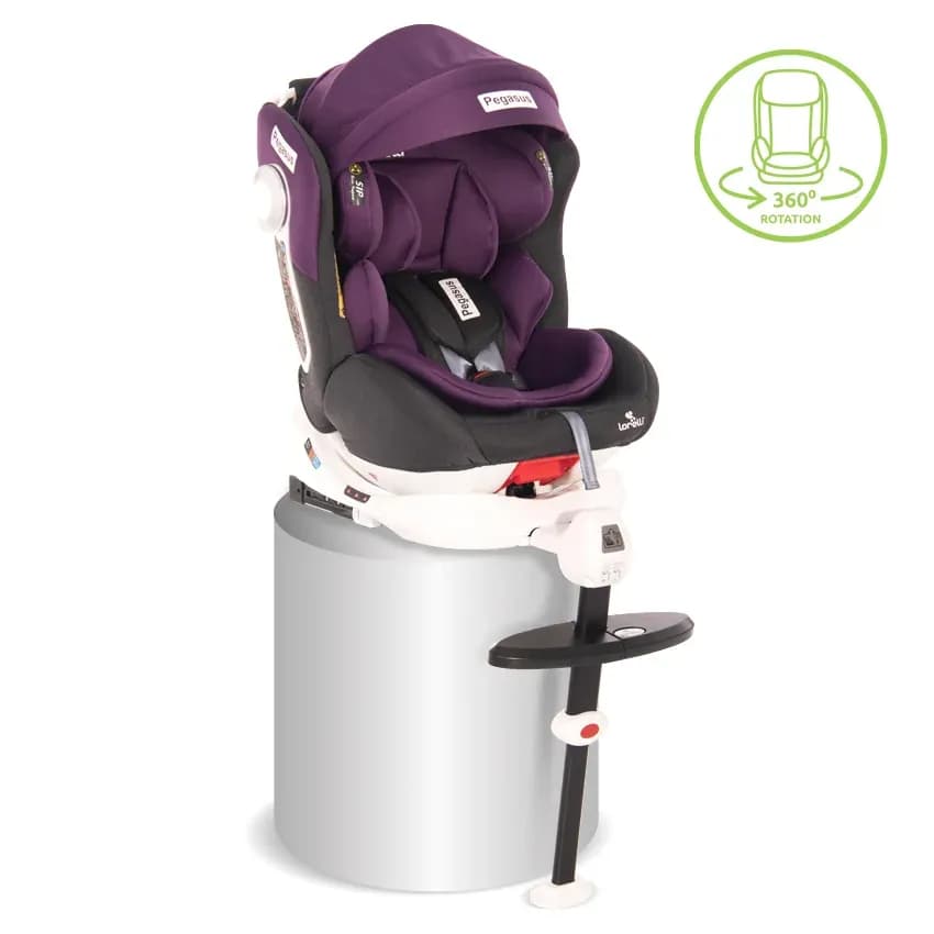Scaun auto, Pegasus, Isofix, rotativ 360 grade, Violet