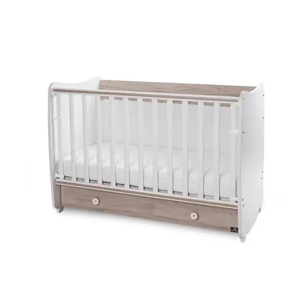 Patut balansoar Dream, 60 x 120 cm, transformabil, White Light Oak new