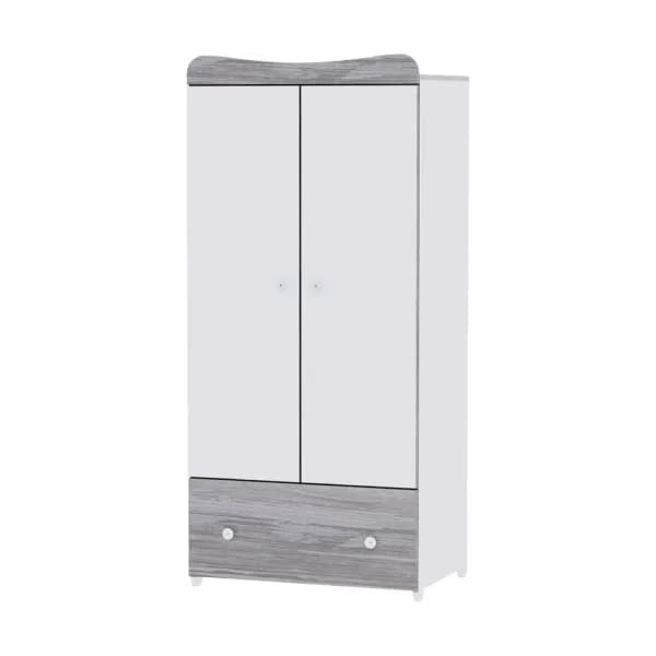 Dulap garderoba, Exclusive, 80x57x178 cm, 2 usi, White & Artwood