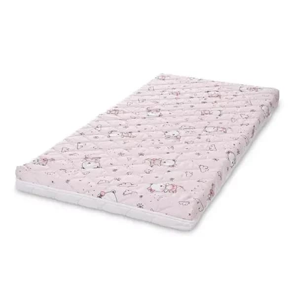 Saltea pat, Holiday, 60 x 120 x 10 cm, 2 straturi cocos si spuma elastica, Pink Ballerina Bear