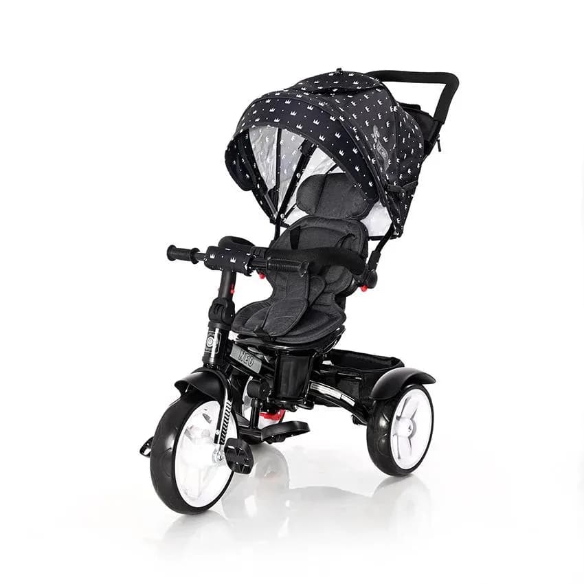 Tricicleta multifunctionala 4in1, Neo, Black Crowns New