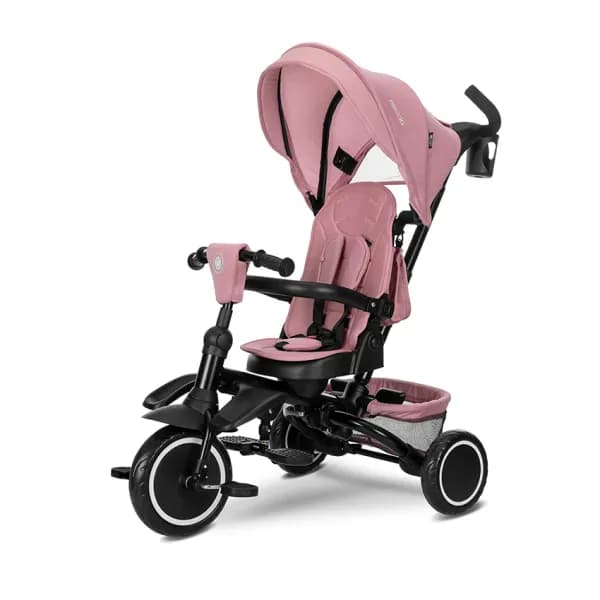 Tricicleta pentru copii, Freccia, multifunctionala, pliabila, sezut rotativ 360 grade, Pink