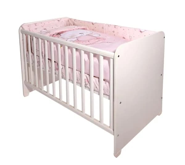 Set lenjerie pat 60/120, Smile, bumbac ranforce, Pink Ballerina Bear