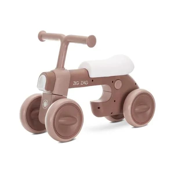 Bicicleta de echilibru, Zig Zag, 12-36 luni, scaun reglabil 2 pozitii, lumini si muzica, Mellow Rose