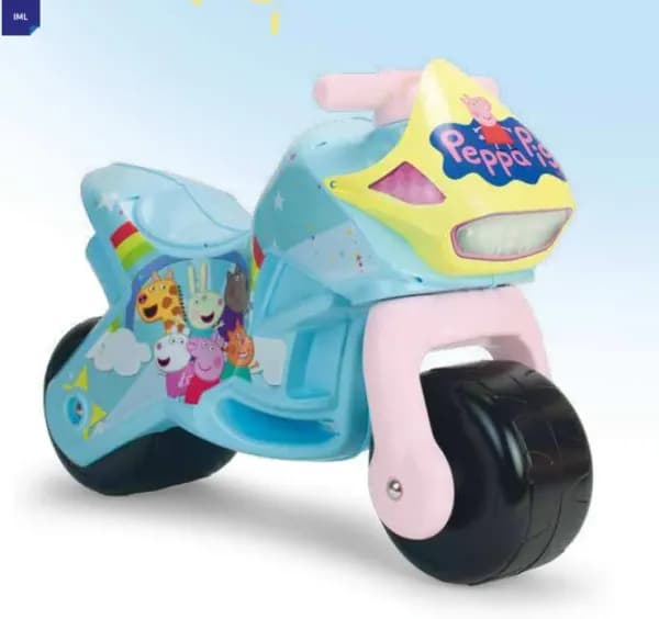 Motocicleta pentru copii tip ride-on, Peppa Pig, fara pedale, stabil si usor de utilizat, 18-36 luni