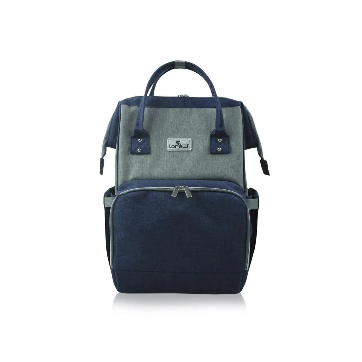 Rucsac accesorii bebelusi, Tina, multiple compartimente, Blue & Grey