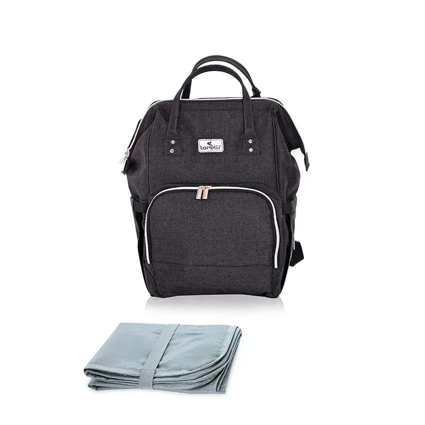 Rucsac accesorii bebelusi, Tina, multiple compartimente, Black
