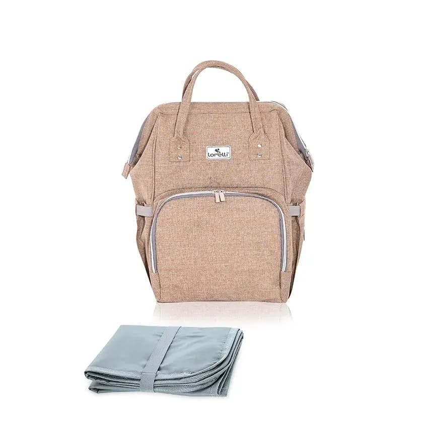 Rucsac accesorii bebelusi, Tina, multiple compartimente, Beige