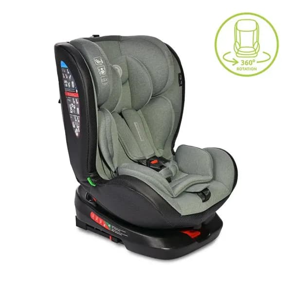 Scaun auto Nebula, i-Size, Isofix, baza rotativa, de la 0 luni pama la 12 ani, 40-150 cm, Iceberg Verde