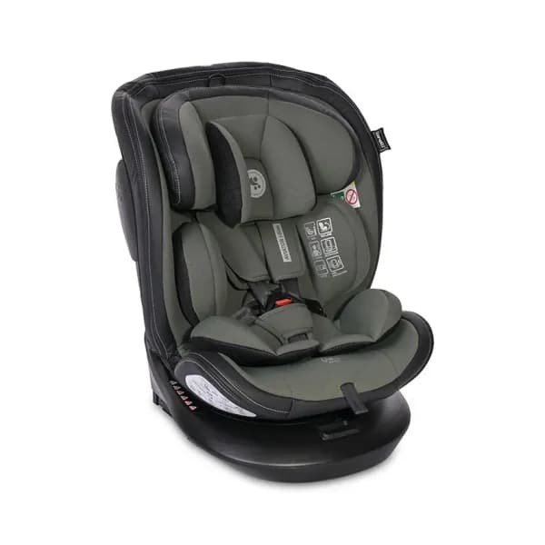 Scaun auto, Aviator, i-Size isofix, cu baza rotativa 360 grade, de la 0 luni pana la 12 ani, 40-150 cm, Verde