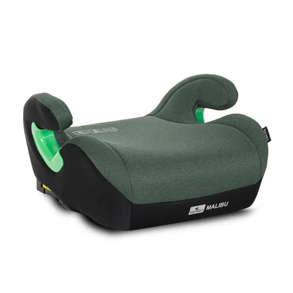 Inaltator auto pentru copii, Malibu, Isofix, 6-12 Ani, 125-150 cm, cu conectori pentru ghidaj, Green