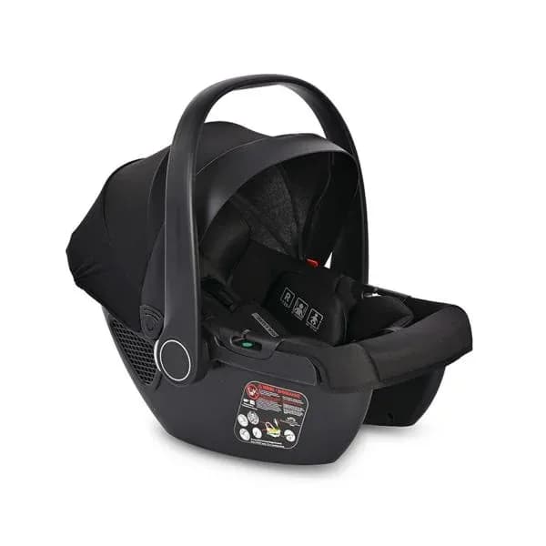 Cosulet auto pentru copii, Aria Luxe, panou de ventilatie, tetiera reglabila, maner reglabil, 0-15 Luni, 40-87 cm, Black Jasper