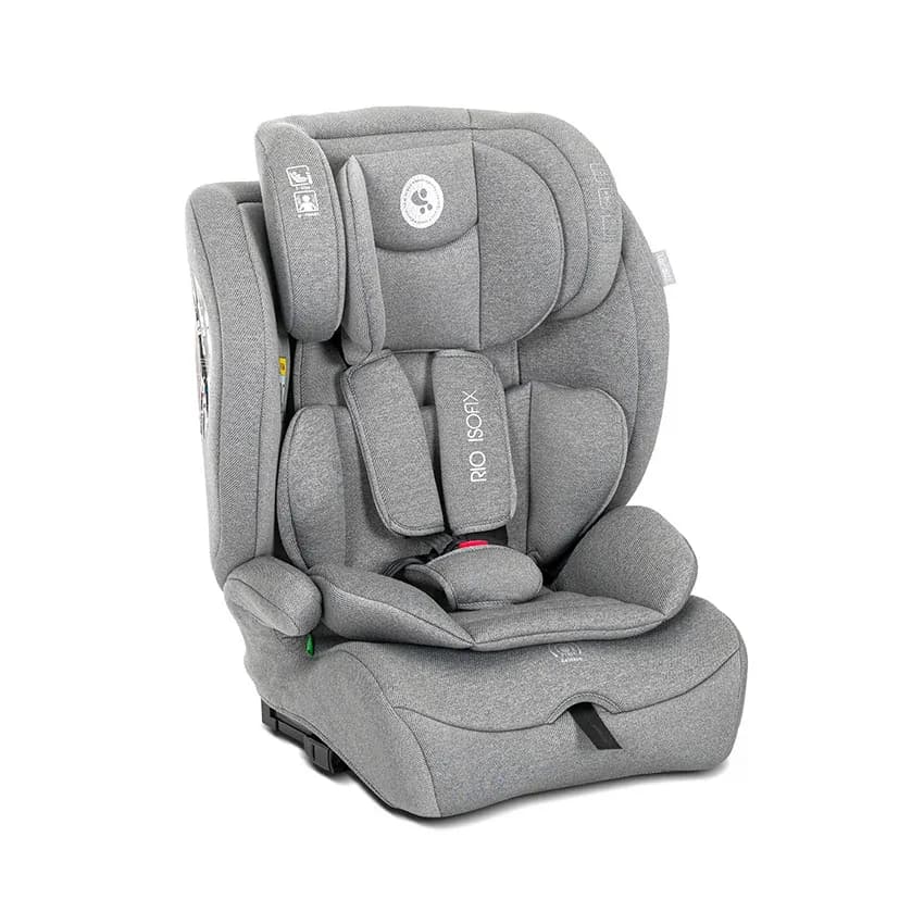 Scaun auto pentru copii, Rio, Isofix, 76-150 cm, 15 Luni-12 Ani, tetiera reglabila prin mecanism, Grey