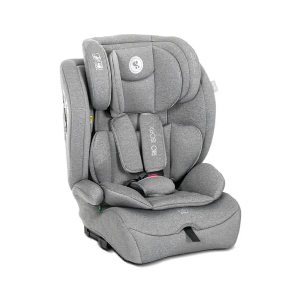 Scaun auto pentru copii, Rio, Isofix, 76-150 cm, 15 Luni-12 Ani, tetiera reglabila prin mecanism, Grey