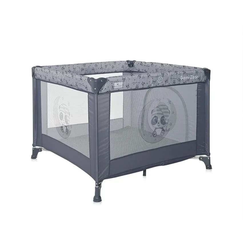 Tarc de joaca, Game Zone, 100x100 cm, Cool Grey Pandas