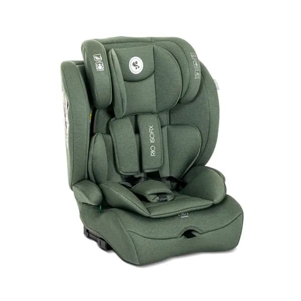 Scaun auto pentru copii, Rio, Isofix, 76-150 cm, 15 Luni-12 Ani, tetiera reglabila prin mecanism, Green new