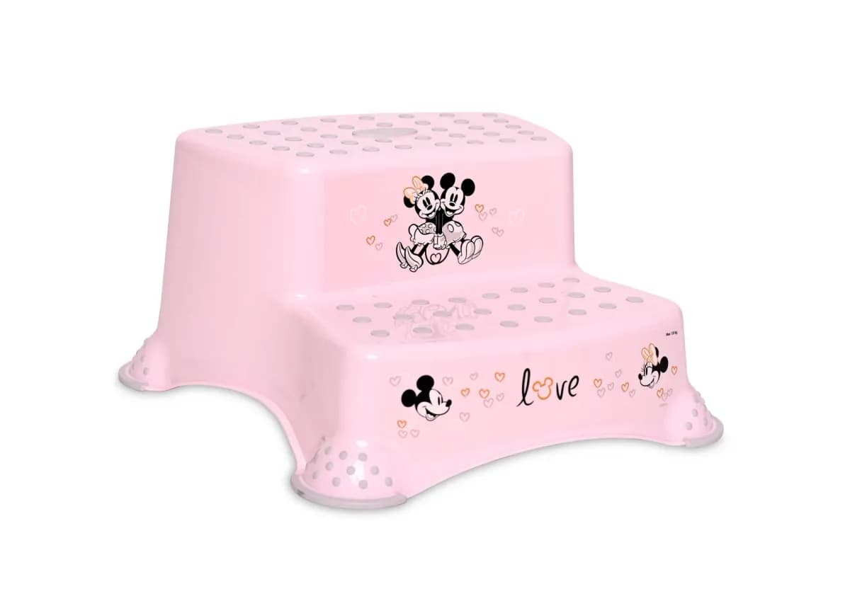 Inaltator dublu pentru baie, antiderapant, Disney, Minnie Light Pink