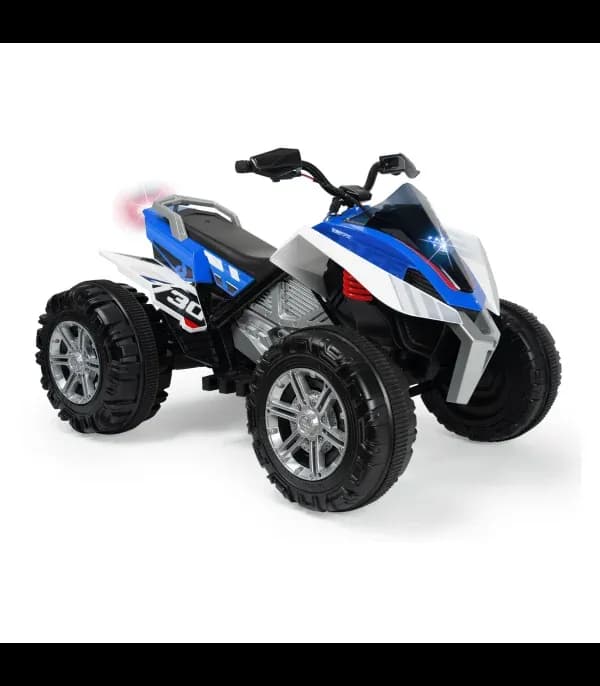 ATV electric pentru copii, Injusa, Quad Rage, 12V, model silentios, pornire cu cheie, frana electrica, 3 ani+