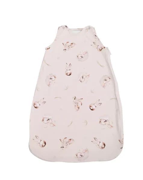 Sac de dormit de vara, 95 cm, bumbac ranforce, Bunnies Beige