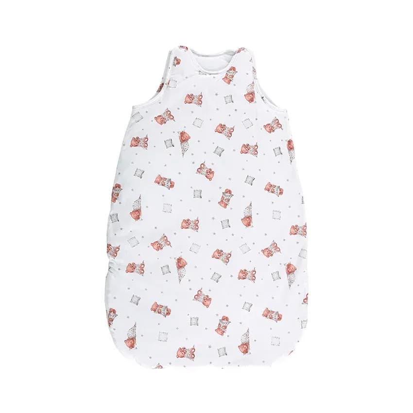 Sac de dormit de vara, 95 cm, 18-24 luni, bumbac ranforce, Bears & Pillows Beige