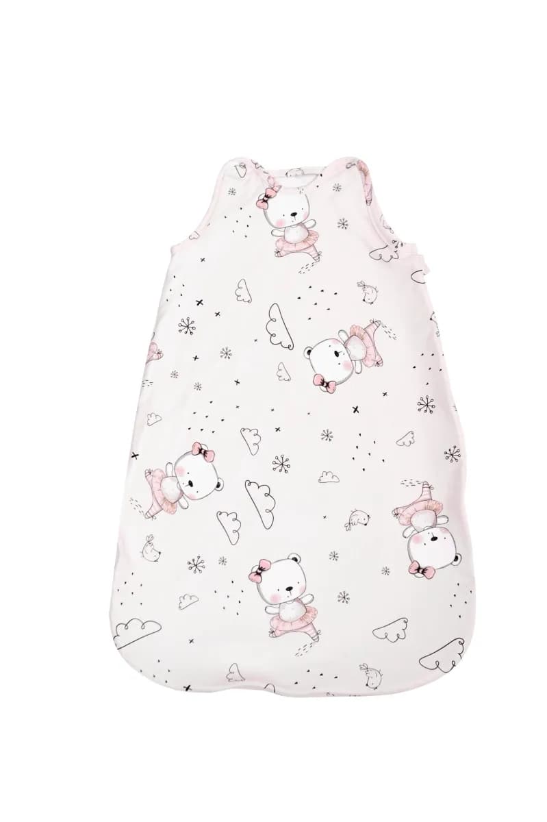 Sac de dormit de vara, 95 cm, bumbac ranforce, Ballerina Bear